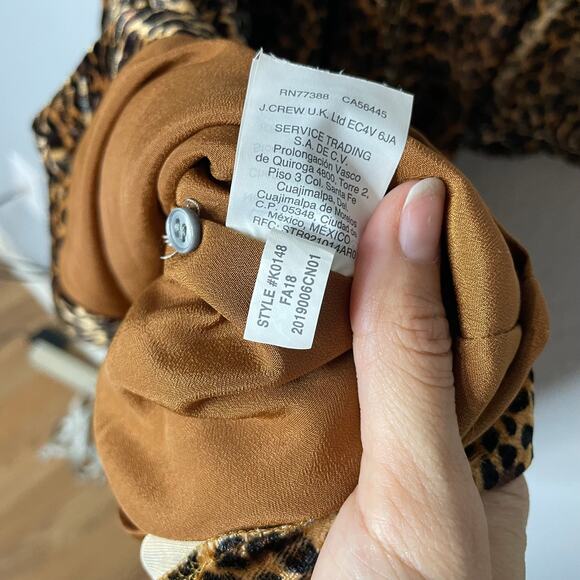 J.Crew Cheetah Leopard print wrap dress Size 2 - Picture 10 of 11